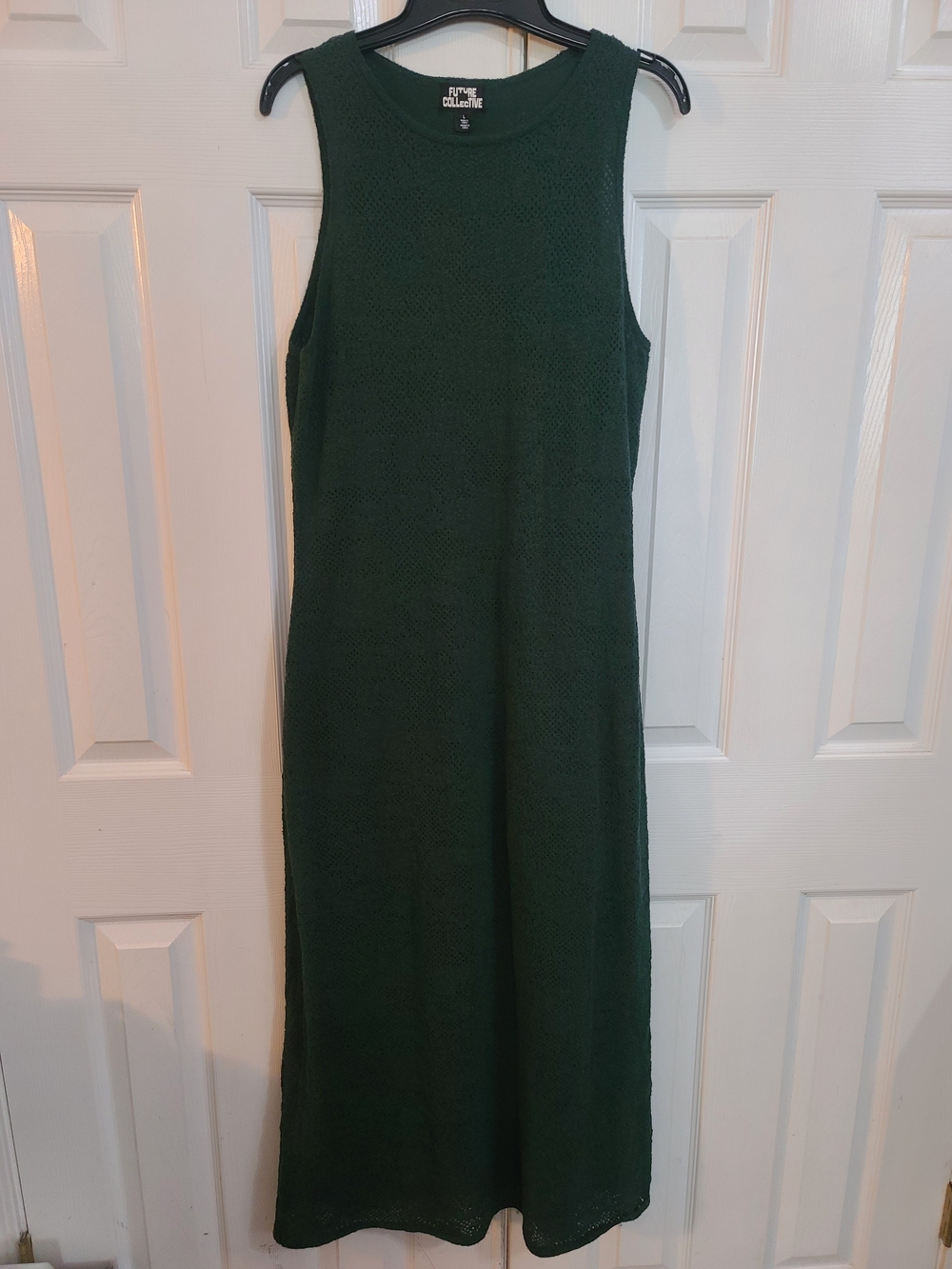 Forest Green Sleeveless Maxi Dress by Future Collective — Sweater Knit Maxi